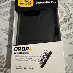 OtterBox Defender Pro Case in Black for iPhone 15 Pro Max